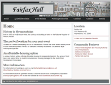 Tablet Screenshot of fairfaxhall.net